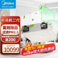 美的(Midea)家用中央空调领航者二代中央新风机MQXF250II 二代(正负离子除菌)裸设备