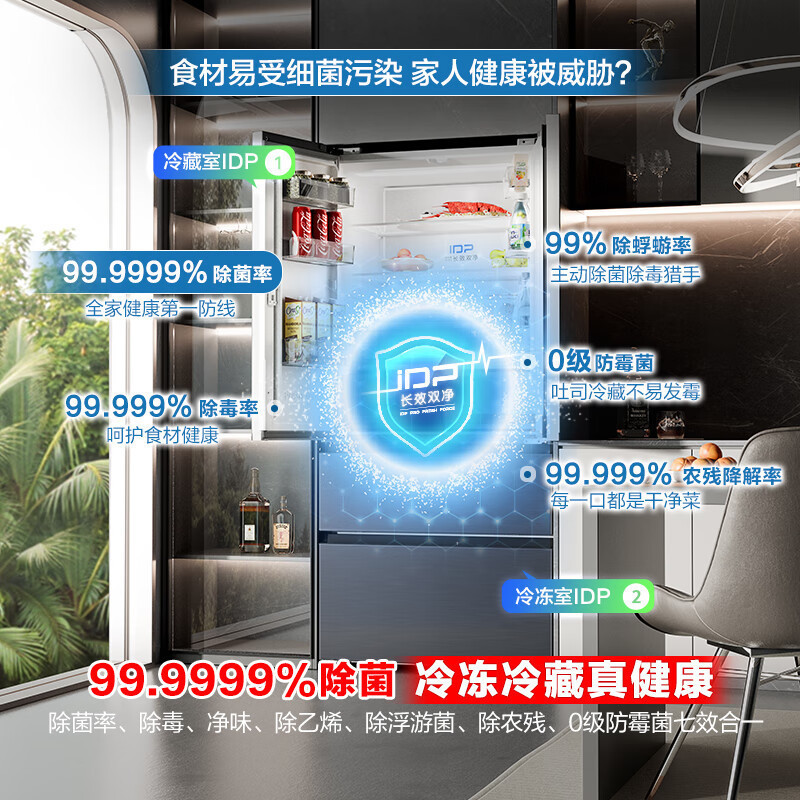 容声BCD-605P60CZGBK-JU51高清大图