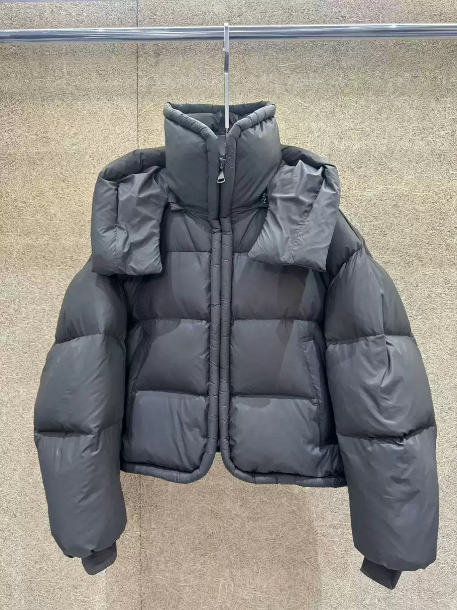 2025年冬季纯色宽松外套新款时尚韩版面包棉服加厚保暖棉衣 灰色 M（推荐75-105斤）