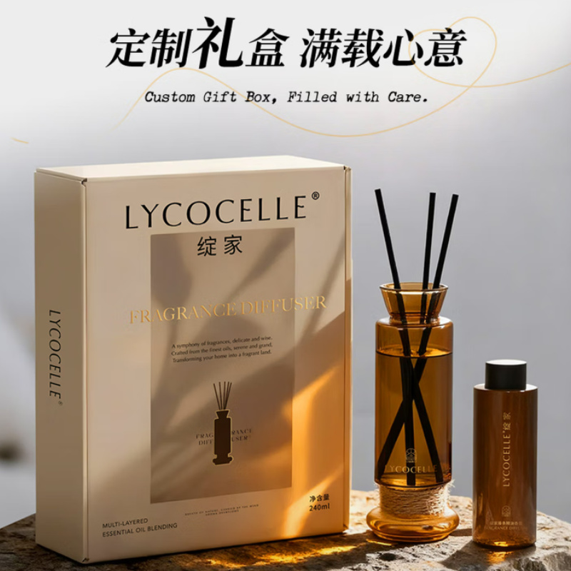 绽家精油无火香薰室内香氛客厅卧室卫生间扩香礼盒持久留香 檀木小花茉莉240ml高清大图