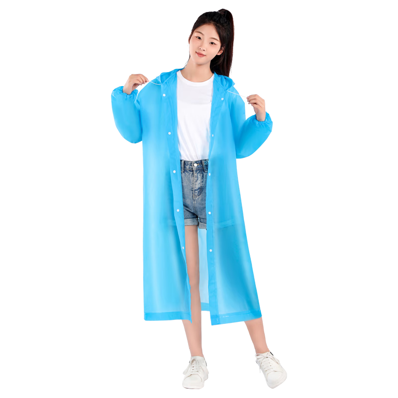 四万公里 SW7389 一次性雨披 EVA加厚束口雨衣颜色随机 2件装(单位:件)