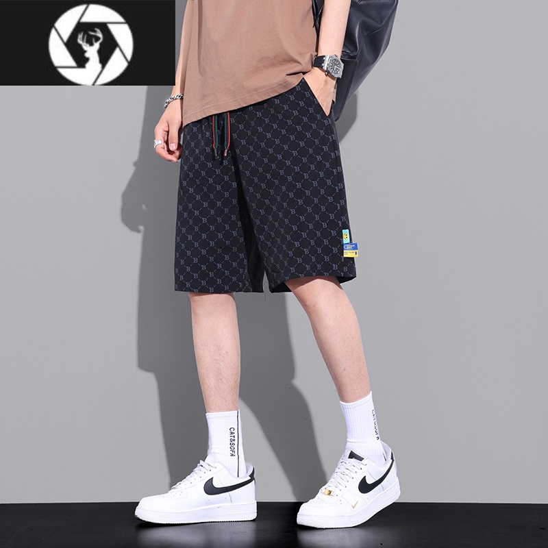 zun大码短裤男夏季潮流冰丝宽松运动休闲五分裤跑步胖子加肥加大男装