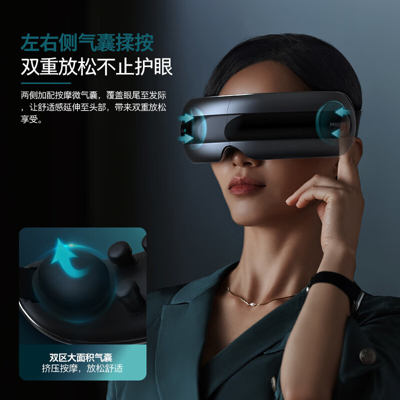 飞利浦(PHILIPS)眼部按摩仪定点分区护眼眼部护理7201E高清大图