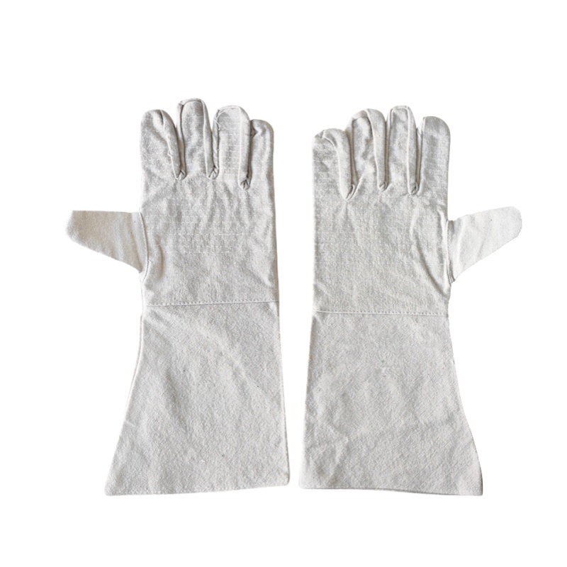 珂攸洋白甲加长帆布电焊手套20*10*1cm双/包高清大图