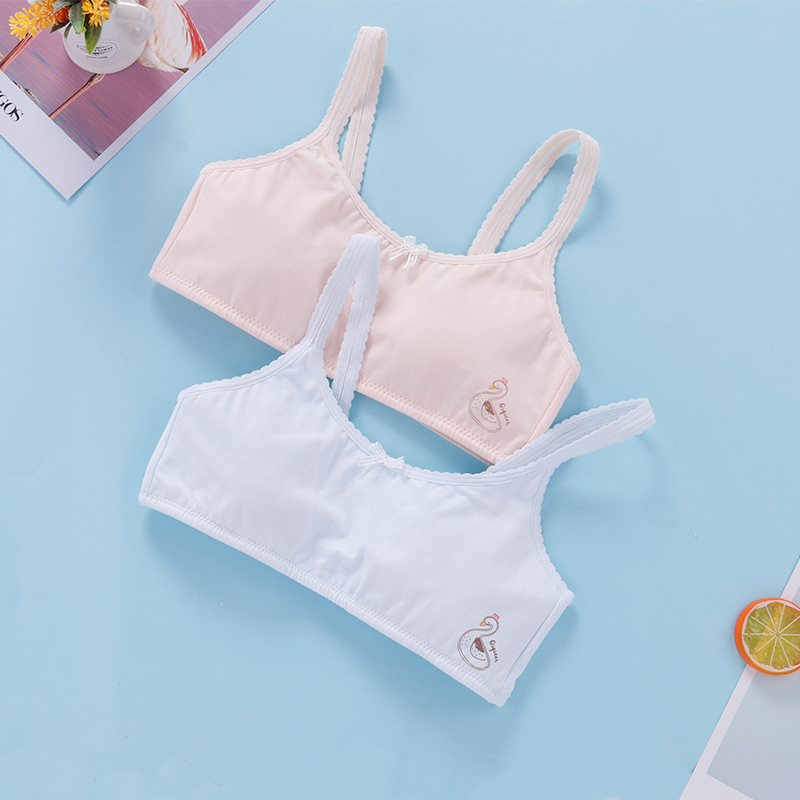 小红豆少女文胸学生发育期内衣女童小背心女孩棉质青春期夹棉胸罩ghp