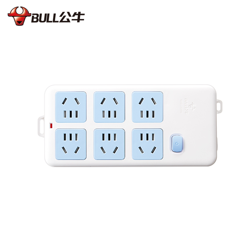 公牛插座0.1/0.2/0.5米1米短线多用功能插排家用正品转换器接线板插板带线