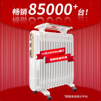 格力(GREE)电油汀取暖器 NDY19-S6130 17片3000W家用 油丁电暖器 节能取暖器 干衣加湿暖气片 油汀
