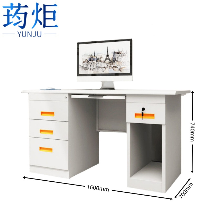 荺炬电脑桌四斗一空张高清大图