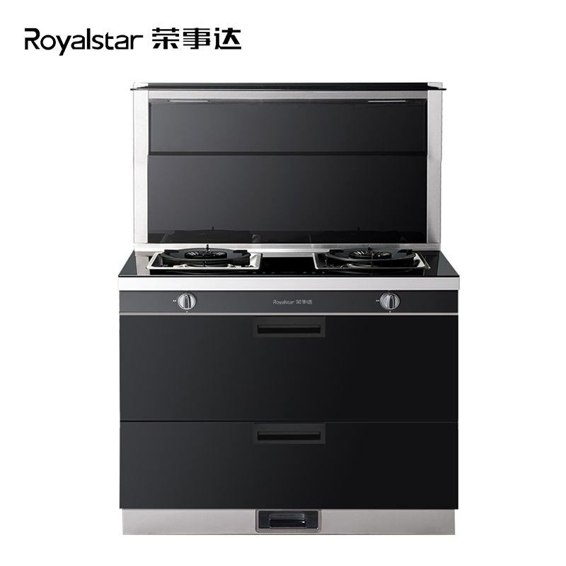 荣事达(Royalstar)JJZT-9610 智能家用油烟机燃气灶消毒柜一体灶钢化玻璃台面大吸力侧排烟 天然气 集成灶高清大图