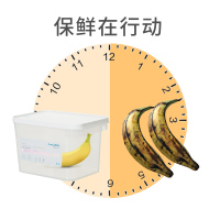 茶花抗菌冰箱专用食品保鲜盒塑料可微波炉加热密封盒水果盒储物盒[欧铂兹_保鲜盒2.6L-自带提手]