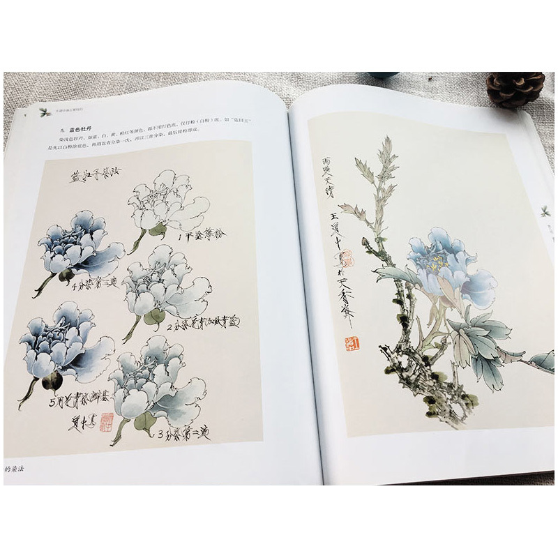 [正版] 王道中画工笔牡丹(中国名家技法经典) 牡丹结构名称及基市画法 王乃青 著 工艺美术类 北京工艺美术出版社 图
