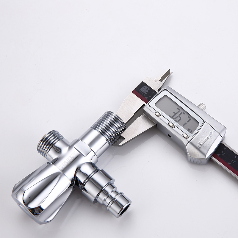 莱尔诗丹 Larsd LD112T 双用角阀 一进二出三通角阀 全铜加厚三角阀止水阀