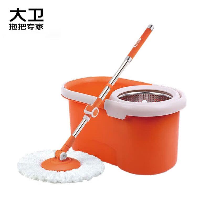 大卫 Q5旋转拖把一拖净免手洗懒人大拖把拖地神器吸水墩拖布1杆2头图片