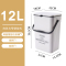 厨房壁挂式垃圾桶家用带有盖柜门厨余专用悬挂厕所卫生间创意手提 白色大号12升