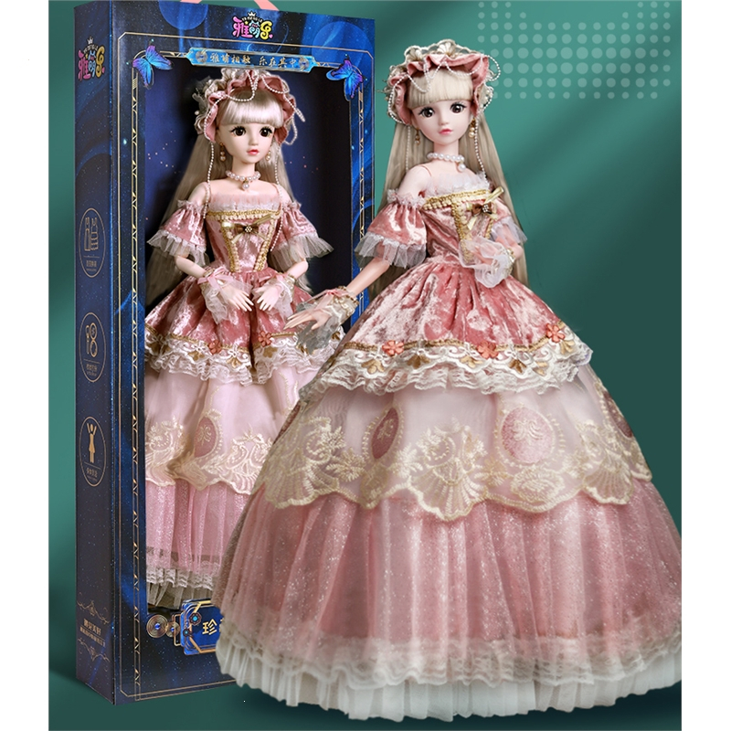 80厘米妍妍梓芭比娃娃套装智扣新款女孩公主超大号圣诞节联名玩具