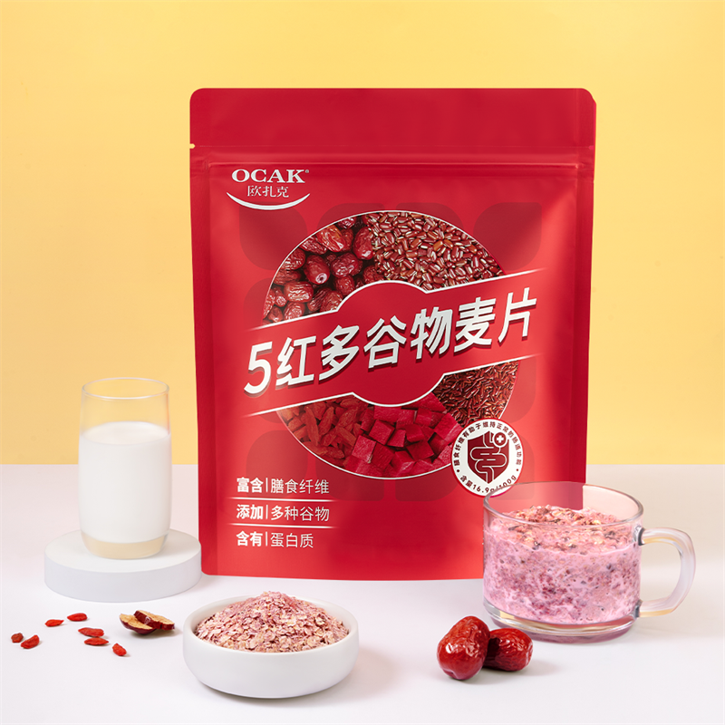 欧扎克(OCAK) 5红多谷物即食冲调麦片460g*2袋