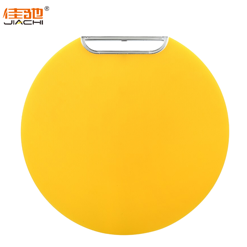 佳驰 防霉塑料切菜板PE案板剁切可立圆型大砧板 黄色(36*1.5cm)JC-2161