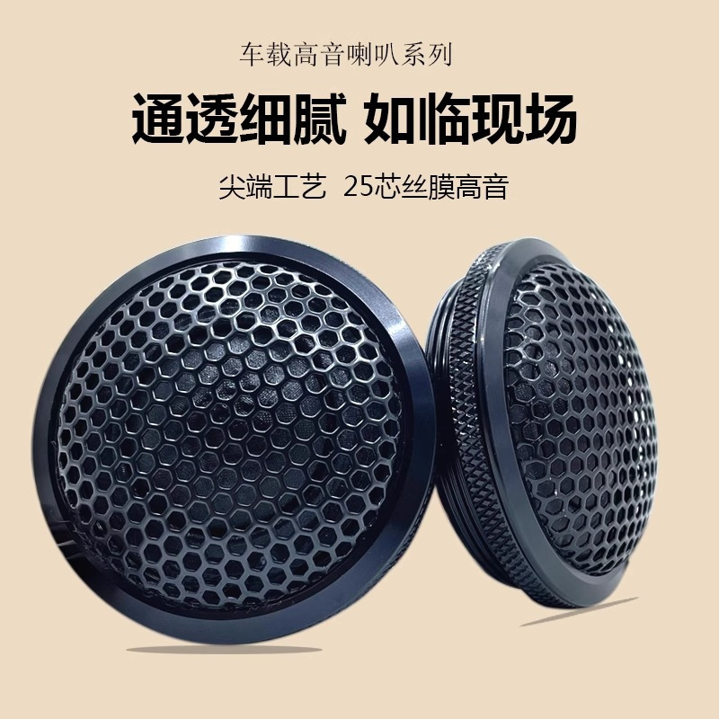 舜天龙兴汽车高音头一对小音响车门改装通用 黑色一对
