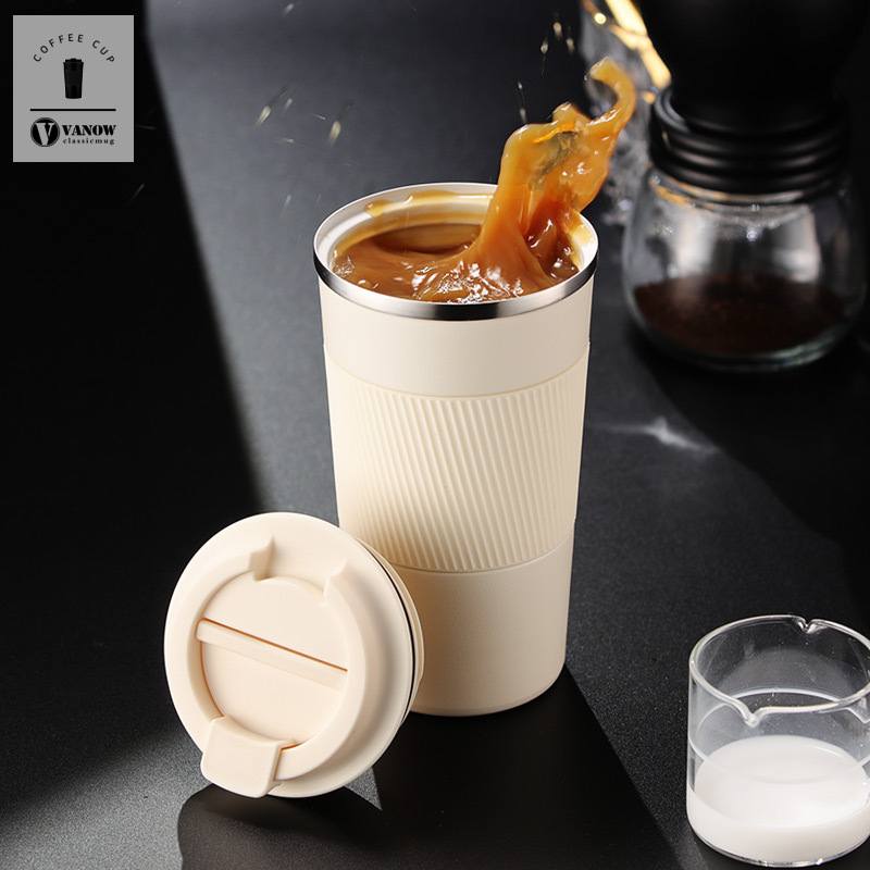 英国Vanow保温杯咖啡杯[陶瓷内胆]便携学生简约大容量女随行水杯子 VO-COF-B3