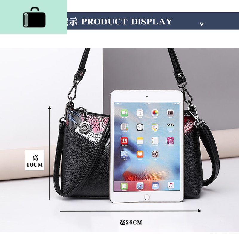 软皮斜挎中老年人奶奶小包包新款2020妈妈中年婆婆大气单肩妇女包NEWLAKE高清大图