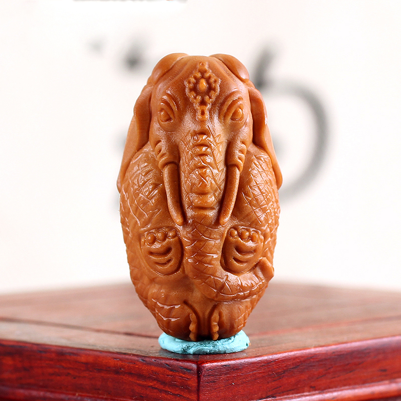 橄榄核单核大象单籽单颗把玩刻车挂包挂文玩饰品送女朋友七夕情人节