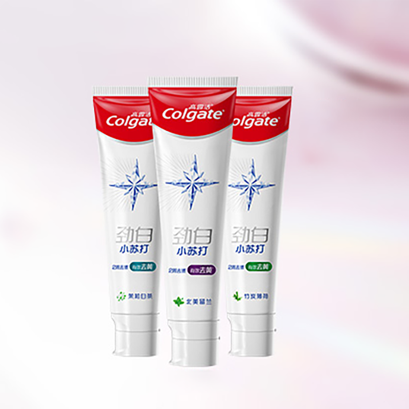高露洁(Colgate)劲白小苏打牙膏家庭装120g*4支