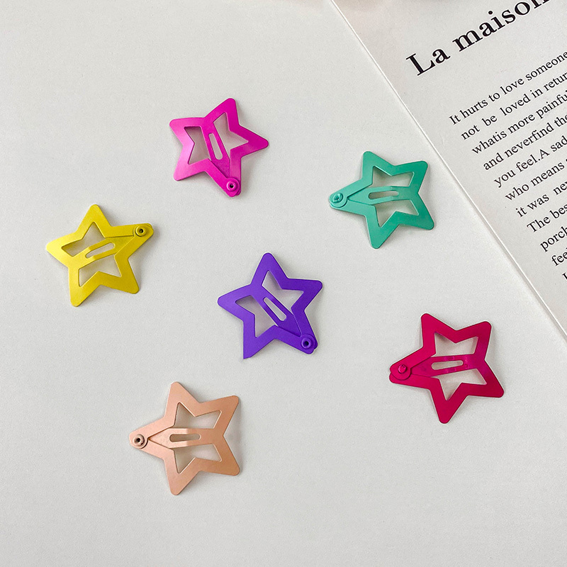 韩国儿童星星夹子五角星发卡头饰bb夹宝宝碎发女童公主小发夹发饰 22