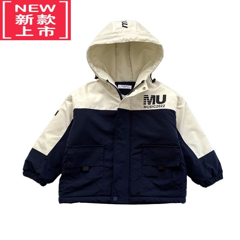 可莉允儿童棉服男童棉衣宝宝夹棉加绒加厚外套秋冬季新款男孩洋气冲锋衣图片
