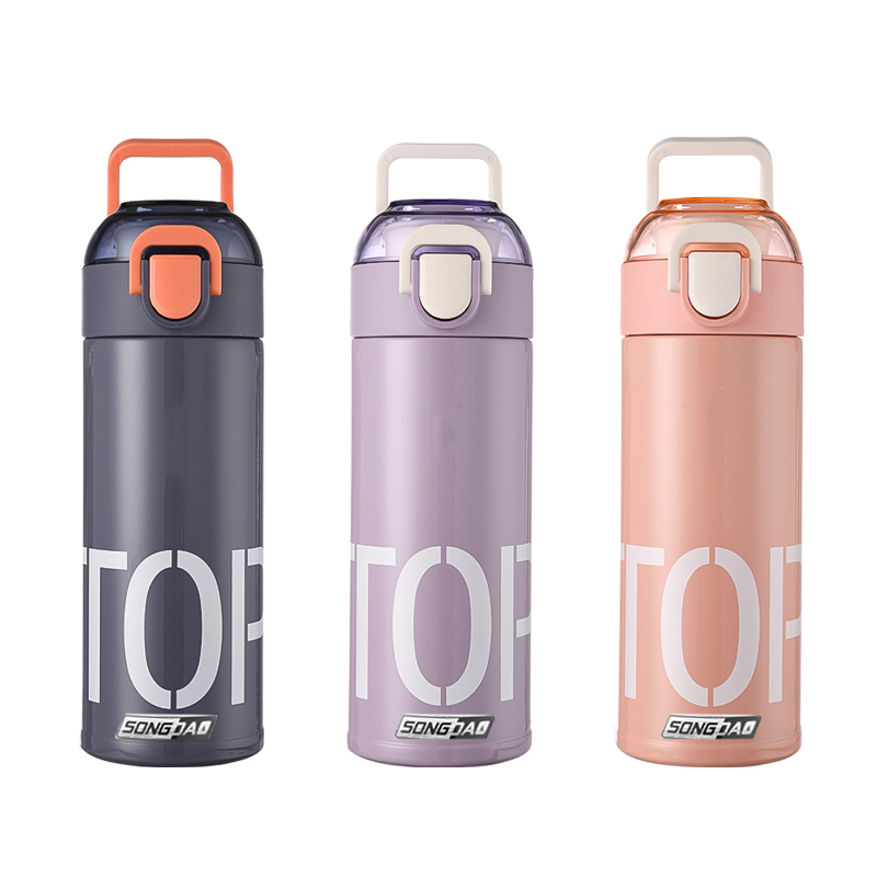 松道 保温杯 食品级车载便携保温杯 灰色400ML