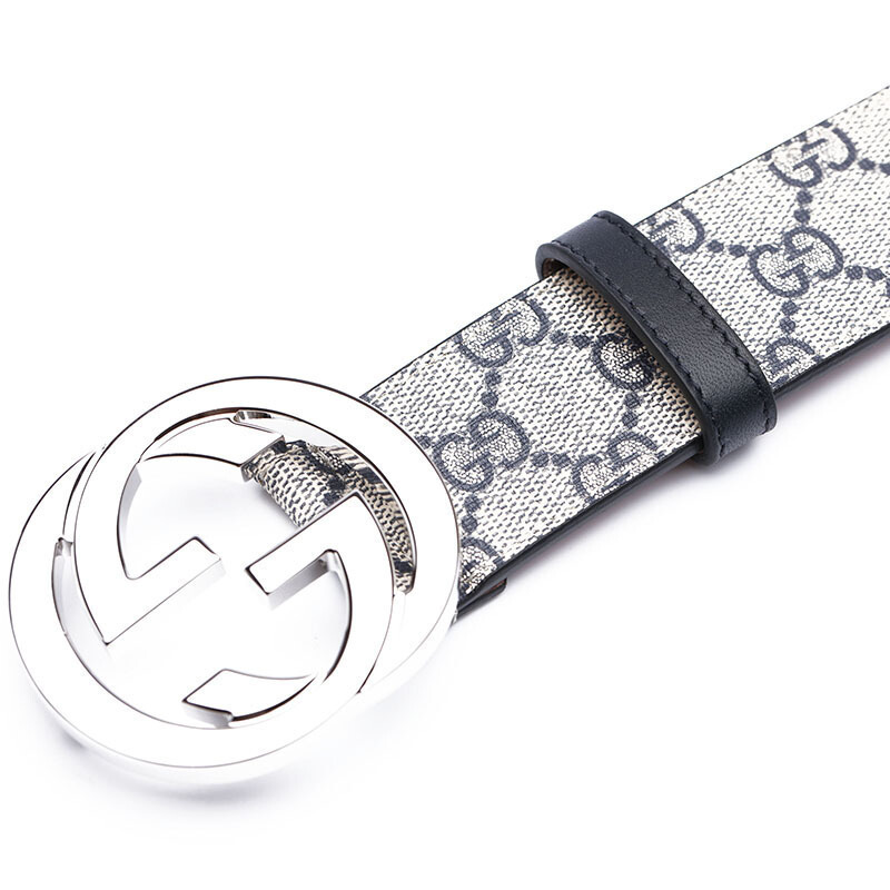 gucci古驰男士人造帆布皮带腰带411924kgdhn