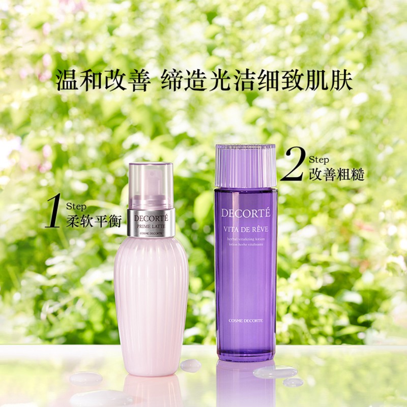 COSME DECORTE 黛珂高机能保湿清痘水乳组合 紫苏水150ml+牛油果乳液150ml 修复肌肤 改善闭口高清大图