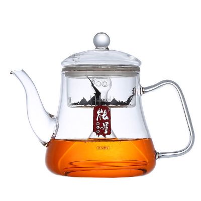 加厚1000ml能量壶 煮茶壶 玻璃蒸煮茶壶大容量透明玻璃水壶加厚煮茶壶电陶炉蒸茶壶煮茶器