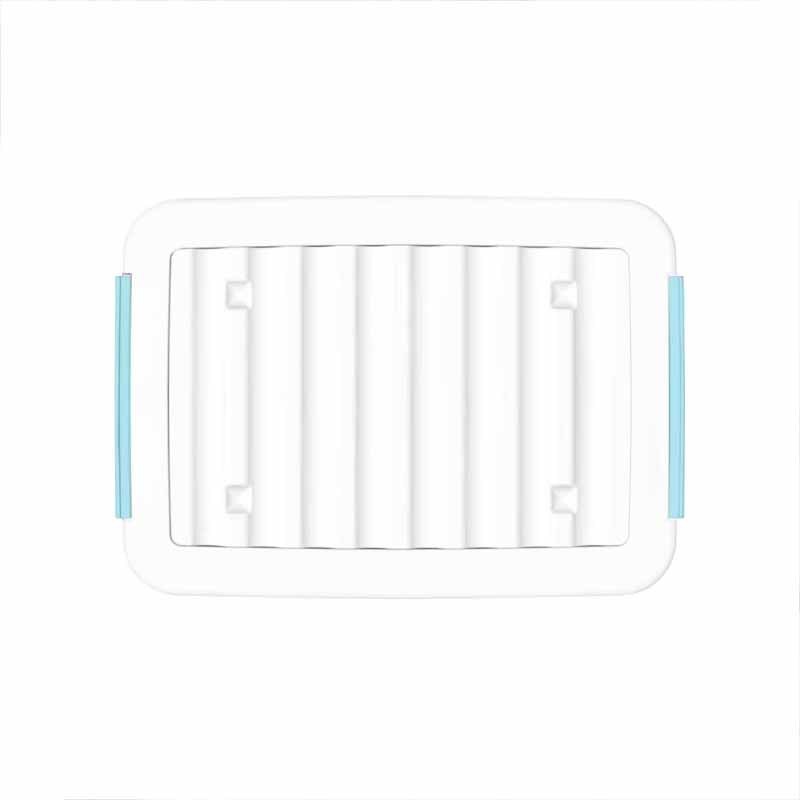 空間専門家(SPACEXPERT) 衣物收纳箱塑料储物箱42L 条纹箱(带轮)高清大图