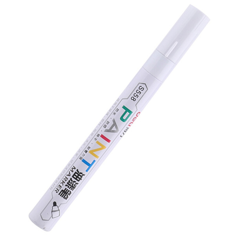 得力(deli)油漆笔油性记号笔3.0mm 12支/盒 (购买备注颜色) 白色