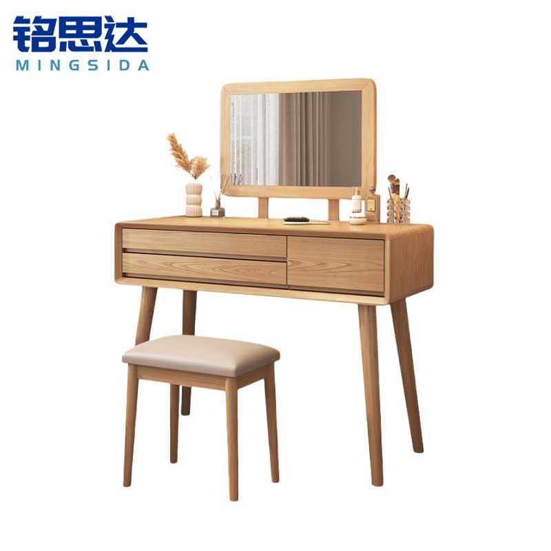 铭思达梳妆台100cm+软包凳套高清大图