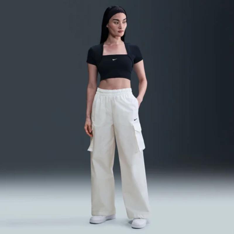 耐克(NIKE)女士夏季新款棉尼龙混纺运动束脚休闲长裤