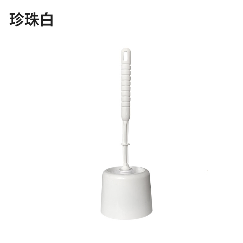 如华福禄马桶刷家用长柄壁挂圆头清洁刷带底座卫生间厕所刷子软毛