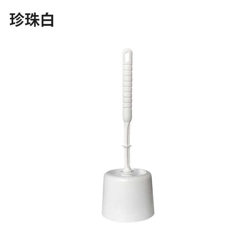 如华福禄马桶刷家用长柄壁挂圆头清洁刷带底座卫生间厕所刷子软毛图片