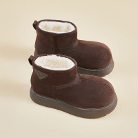 加绒高帮雪地靴女冬季新款学生ins韩版保暖休闲厚底增高_3_805 棕色 37