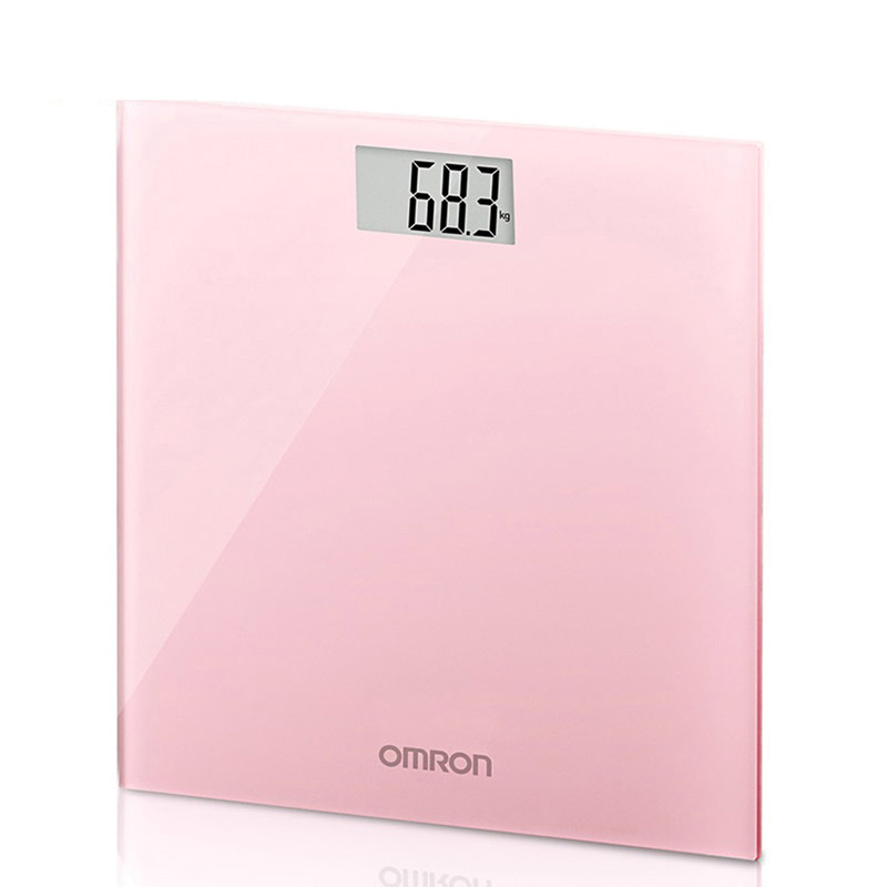 欧姆龙(OMRON)电子体重秤 HN-289PK 家用电子秤薄型 钢化玻璃材质 电子体重计 健康秤器械(粉色)高清大图