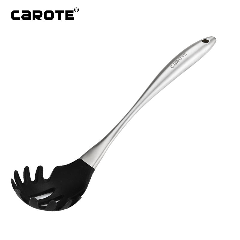 卡罗特(CaROTE) 专业不粘锅必备不锈钢锅铲子/勺子家用厨具食品级硅胶铲勺套装耐高温 单只意粉捞