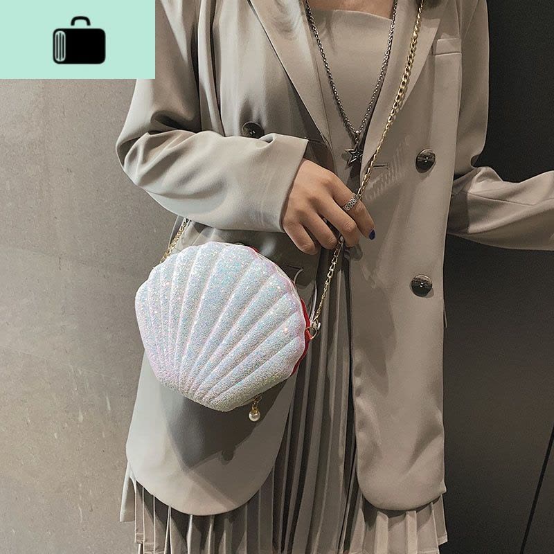 儿童包包斜挎包韩版可爱公主初中小学生时尚小女孩洋气贝壳单肩包NEW LAKE女斜挎包图片