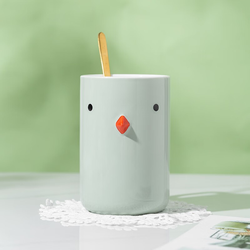 唯都 W-S312 悠然小鸟红点马克杯