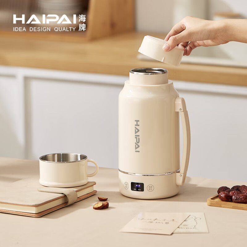 海牌(HAIPAI)液体加热器 (电热水杯)HP-SH10白色1000ml容量畅饮烧水饮水二合一高清大图