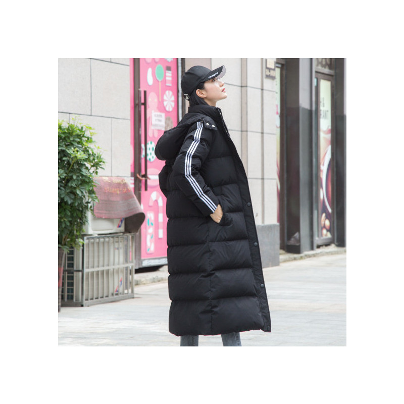 羽绒服女长款过膝2021东大门宽松加厚白鸭绒外套