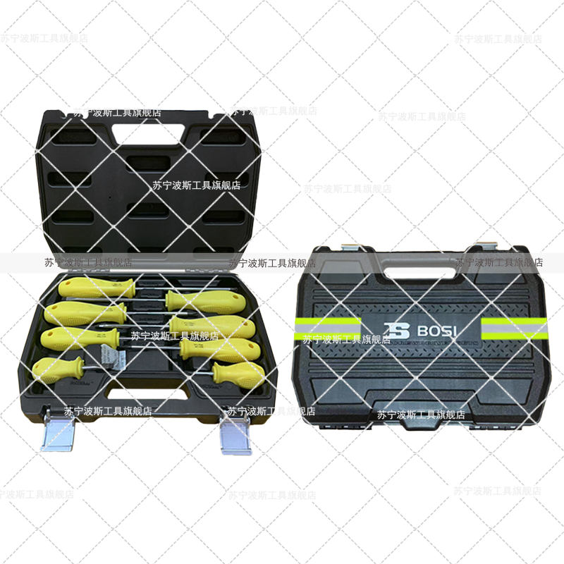 波斯(BOSI) 荧光系列8件螺丝批组套(十字、一字) 8件套 套高清大图
