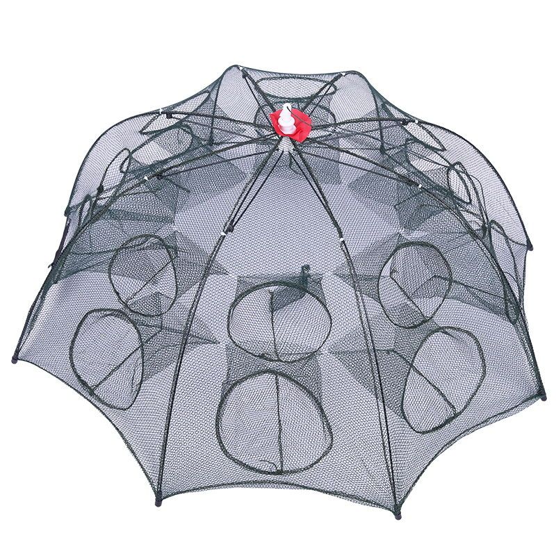 渔虾笼伞笼折叠捕虾笼捕鱼笼鳝泥鳅笼螃蟹折叠笼捉鱼笼渔具