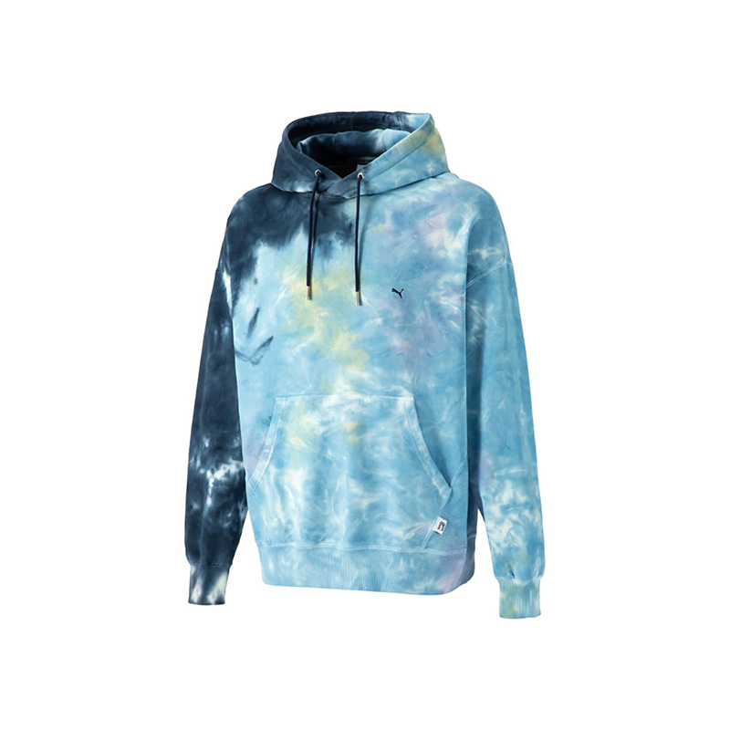 puma mmq系列 tie dye hoodie 扎染抽绳连帽卫衣 男女同款 539575-06