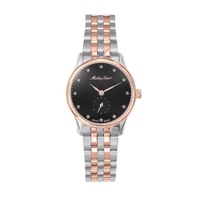 天梭tissot女士edmond金属不锈钢黑色表盘手表商务休闲时尚百搭运动