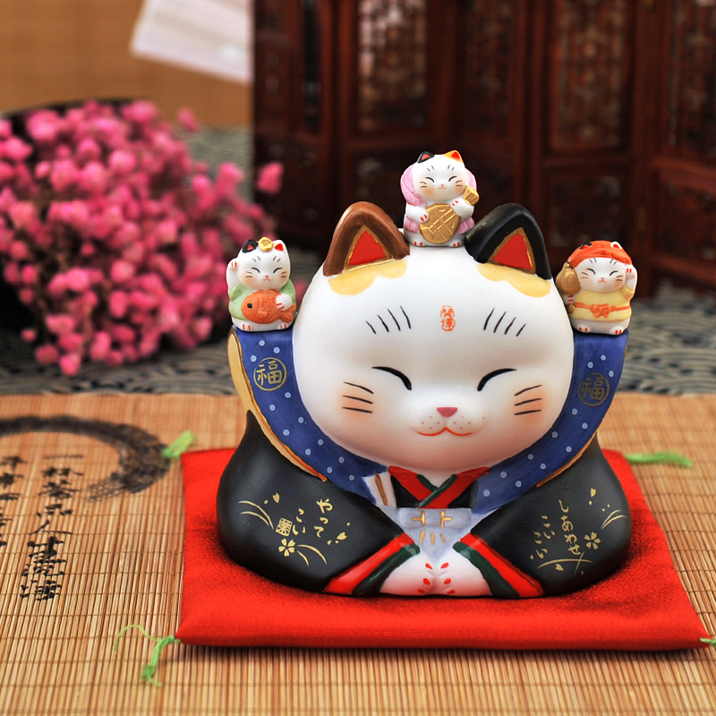 名图 Mito 装饰摆件日本七福神招财猫中号手工陶瓷摆件生日开业乔迁结婚礼物 价格图片品牌报价 苏宁易购春盛居家日用专营店